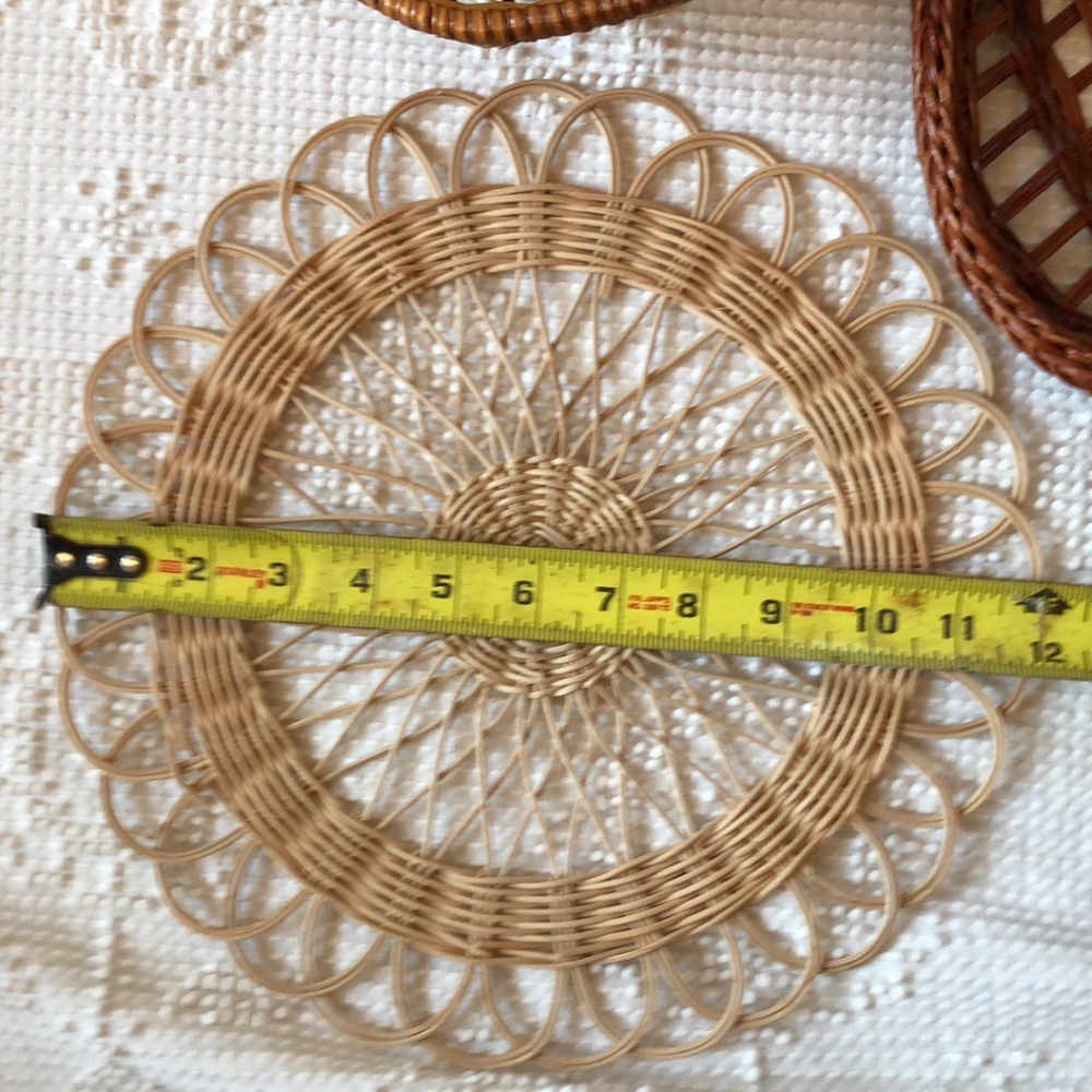 Boho Wicker Basket Wall Decor - Picture 2 of 2